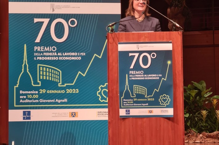 La vicesindaca Michela Favaro alla premiazione del Torinese dell'Anno 2022